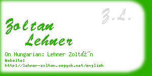 zoltan lehner business card